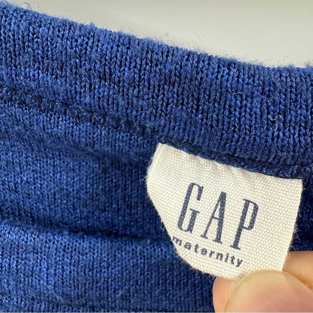 Gap Maternity Maxi Dress Cobalt Blue Size Large - Picture 3 of 6
